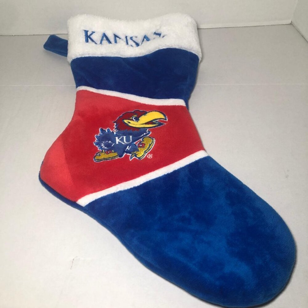 Kansas Jayhawks Christmas Stocking Forever Collectibles Collegiate Blue/Red